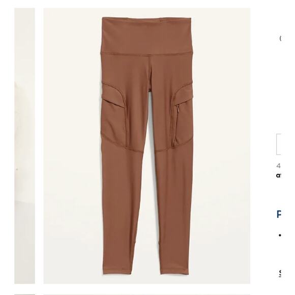 NWOT High-Waisted PowerSoft 7/8-Length Cargo Leggings for Women XS Petite - Picture 1 of 13